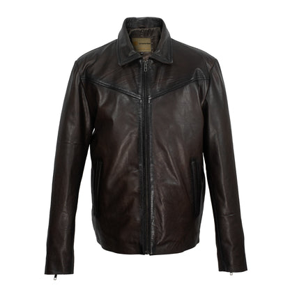 RidgeLine Men’s Classic Cowhide Leather Jacket