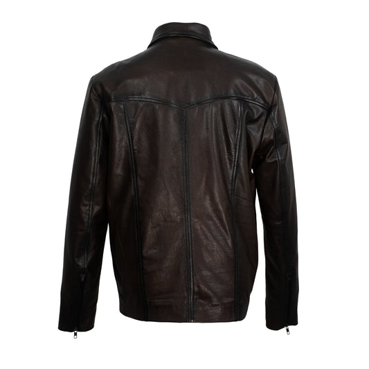 RidgeLine Men’s Classic Cowhide Leather Jacket